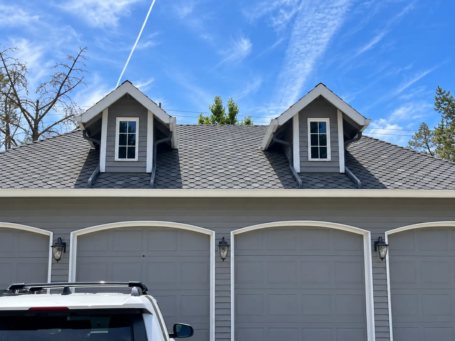Residential roofline and dormers